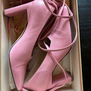 Wandler Pink Pumps with ankle wrap